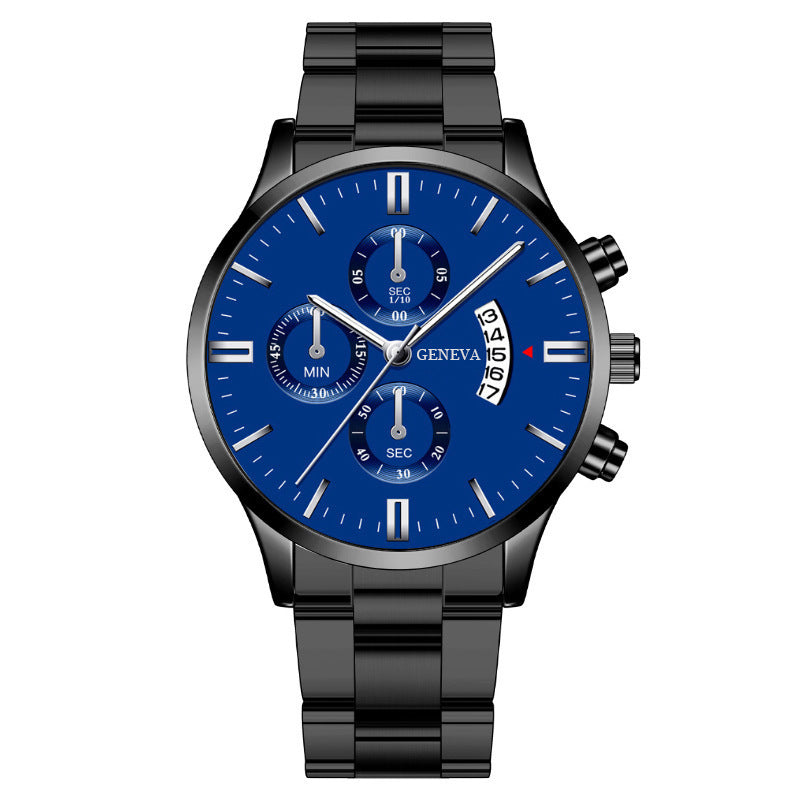 cross-border explosions calendar steel band quartz watch men's