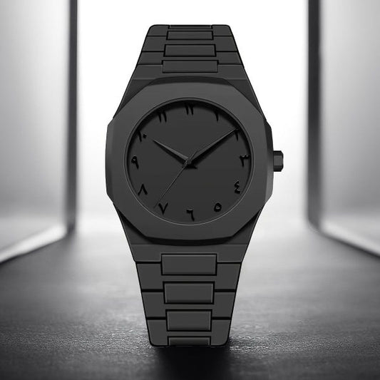 Black Aura Quartz Watch – Lightweight Design, , Premium Quality